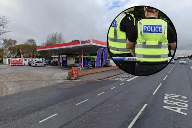 The incident happened at the Esso Londis on Balmore Road in the Milton area of Glasgow at around 12.30am on Monday.
