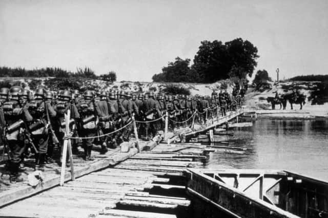 German troops crossing the River San during the invasion of Poland in 1939 (Picture: Keystone/Getty Images)