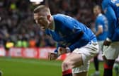 Rangers' John Lundstram celebrates making it 3-1 during the UEFA Europa League semi-final. (Photo by Alan Harvey / SNS Group)