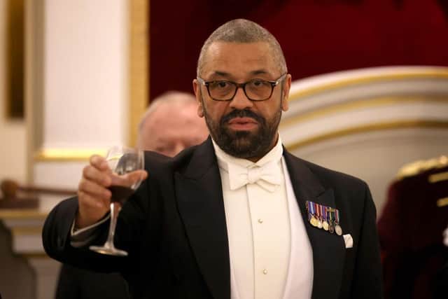 Foreign Secretary James Cleverly during the Easter Banquet at Mansion House in London.