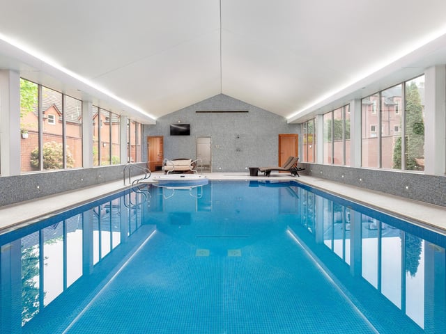 The home features its own leisure complex with swimming pool and gym.