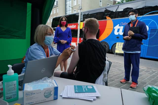 A mobile vaccine clinic