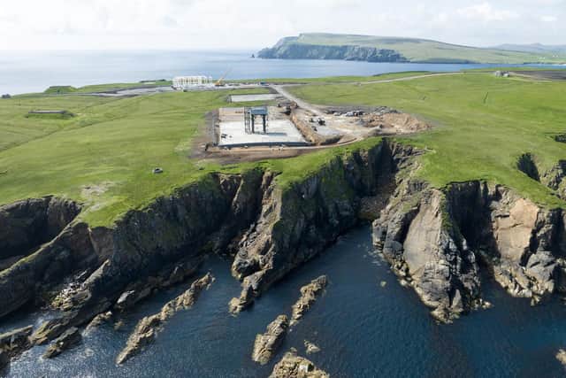 A general view of the spaceport site in Unst on the Shetland Islands. Picture: SaxaVord/PA Wire
