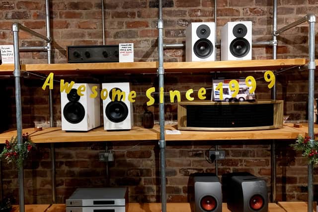 Some of the equipment on display in the Edinburgh outlet of audio dealer Loud & Clear, which is celebrating its 25th anniversary.