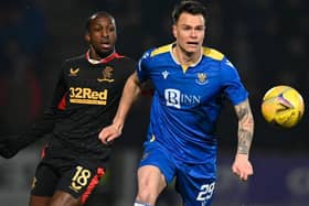 Melker Hallberg and Glen Kamara during a Cinch Premiership match between St Johnstone and Rangers at McDermid Park in March.  (Photo by Rob Casey / SNS Group)