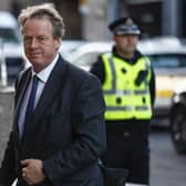 Alister Jack Secretary of State for Scotland of the United Kingdom arrives at the UK Covid inquiry at the Edinburgh International Conference Centre. (Photo by Jeff J Mitchell/Getty Images)