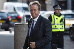 Alister Jack Secretary of State for Scotland of the United Kingdom arrives at the UK Covid inquiry at the Edinburgh International Conference Centre. (Photo by Jeff J Mitchell/Getty Images)