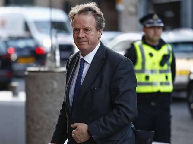 Alister Jack Secretary of State for Scotland of the United Kingdom arrives at the UK Covid inquiry at the Edinburgh International Conference Centre. (Photo by Jeff J Mitchell/Getty Images)