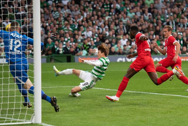 Celtic forward Kyogo Furuhashi continued his blistering start to his Celtic career by opening the scoring against AZ Alkmaar.