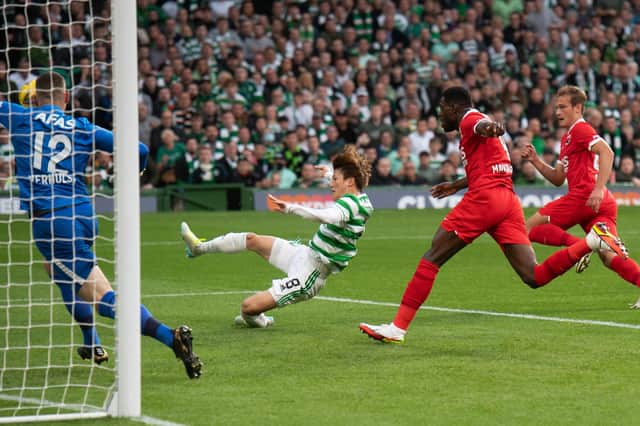 Celtic forward Kyogo Furuhashi continued his blistering start to his Celtic career by opening the scoring against AZ Alkmaar.