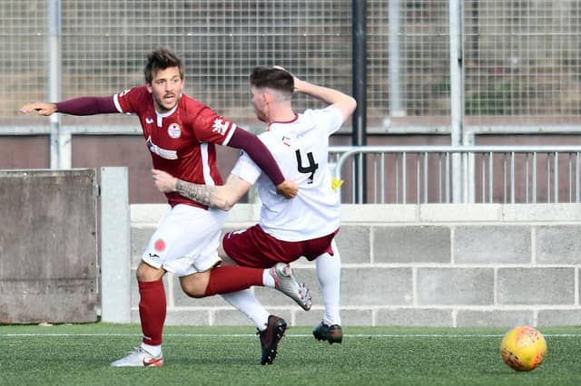 Stenhousemuir FC v Kelty Hearts FC in a pre-season friendly.