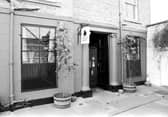Exterior of legendary seafood restaurant Skippers bistro in Dock Place, Leith, September 1992.