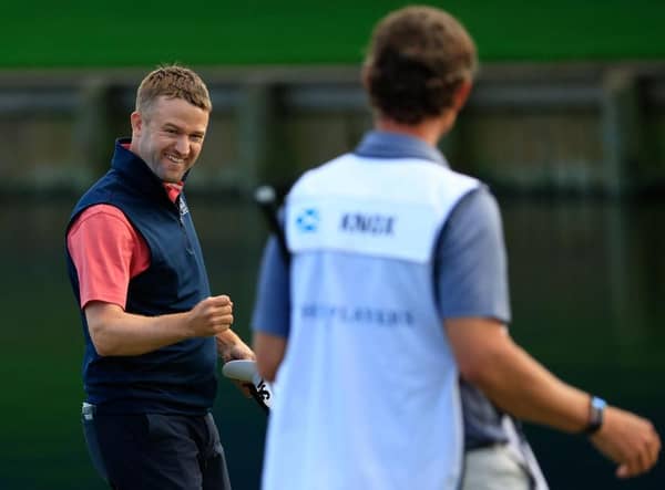 Russell Knox enjoyed finishing with a birdie to claim a share of sixth spot in The Players Championship on the Stadium Course at TPC Sawgrass last year. Picture: Mike Ehrmann/Getty Images.