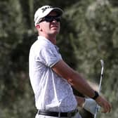Martin Laird hits his tee shot on the 14th hole during round one of the Shriners Hospitals For Children Open at TPC Summerlin in Las Vegas. Picture: Matthew Stockman/Getty Images