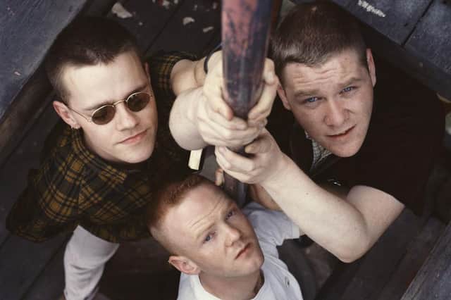 Steve Bronski (right) former Bronski Beat with Larry Steinbachek (left) and Jimmy Somerville.