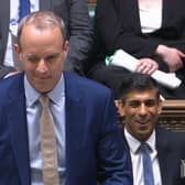 Deputy Prime Minister Dominic Raab winks at Deputy Labour Leader Angela Rayner during Prime Minister's Questions.