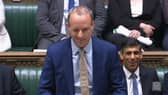 Deputy Prime Minister Dominic Raab winks at Deputy Labour Leader Angela Rayner during Prime Minister's Questions.