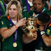 World Cup-winning scrum-half Faf de Klerk, left, is in the South Africa A team to play the Lions. Picture: AFP via Getty Images