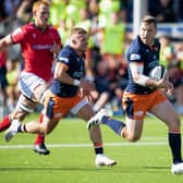 Mark Bennett goes through to score Edinburgh's first try at their new stadium. Picture: Ross Parker/SNS