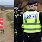 The path to Cramond Island has been closed