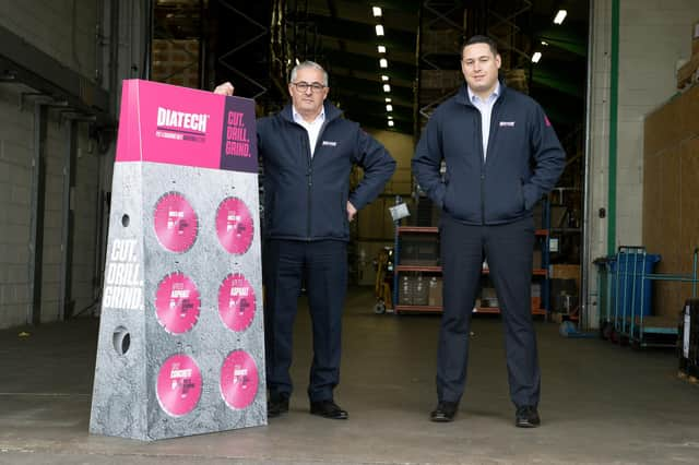 Jeremy Burgess, managing director of Perth-based Diatech, with Alex Burgess, operations director at Diatech. Picture: Graeme Hart/Perthshire Picture Agency