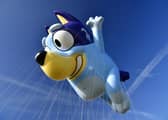 Bluey balloon by BBC Studios taking a test flight during 96th Macy's Thanksgiving Day Parade in New Jersey. (Photo by Eugene Gologursky/Getty Images for Macy's Inc.)