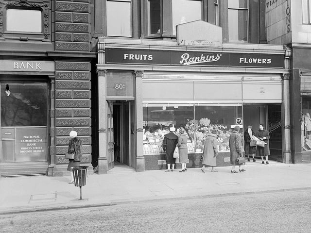 Rankins' Flowers and Fruit at 80 Princes Street.