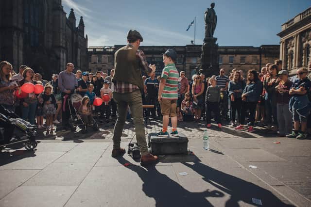 Parliament Square has been lined up for outdoor Fringe performances next month. Picture: David Monteith-Hodge / Photograp