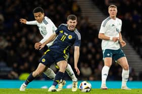 Scotland's Ryan Christie in action during the 1-0 defeat to Northern Ireland at Hampden on Tuesday. (Photo by Craig Foy / SNS Group)