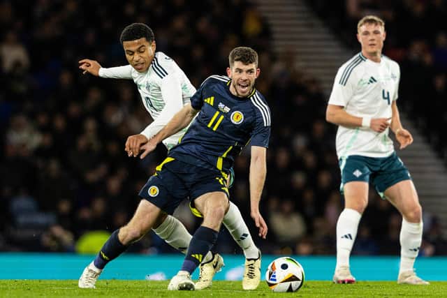 Scotland's Ryan Christie in action during the 1-0 defeat to Northern Ireland at Hampden on Tuesday. (Photo by Craig Foy / SNS Group)