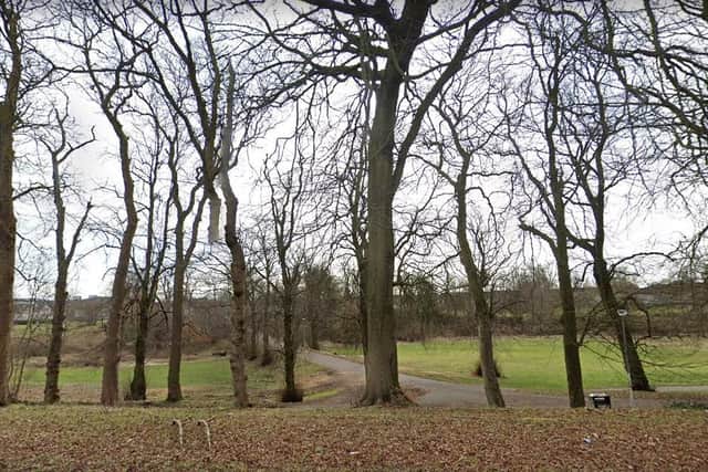 What appears to be human remains have been found at the site of a fire in Househill Park near Hartstone Road in Glasgow (Photo: Google Maps).