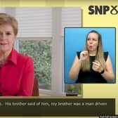 Nicola Sturgeon speaks over the internet at the virtual SNP conference (Picture: Andrew O'Brien)