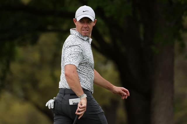 Rory McIlroy walks across the first green during day two of the WGC-Dell Technologies Match Play at Austin Country Club in Texas. Picture: Harry How/Getty Images.