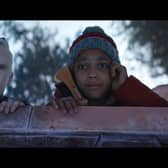 Space alien Skye meets Nathan and together they share the Christmas festivities together in the new John Lewis advert (Picture: John Lewis and Partners)