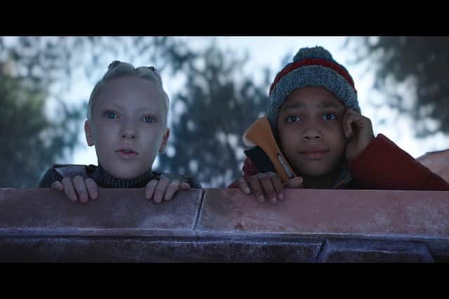 Space alien Skye meets Nathan and together they share the Christmas festivities together in the new John Lewis advert (Picture: John Lewis and Partners)