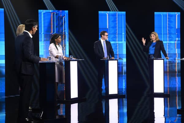 The ITV debate televised between the Tory leadership candidates on Sunday. The SNP have accused the Conservative Party of putting leadership before the cost-of-living crisis. Picture: ITV via Getty Images