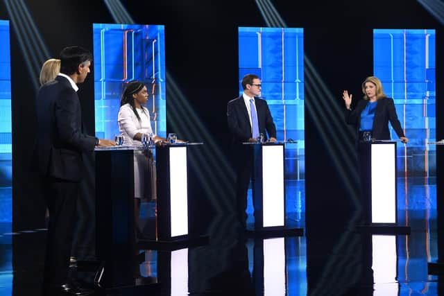 The ITV debate televised between the Tory leadership candidates on Sunday. The SNP have accused the Conservative Party of putting leadership before the cost-of-living crisis. Picture: ITV via Getty Images