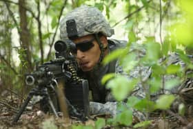 Nato troops from various countries are regularly sent to member states like Estonia, which shares a border with Russia (Picture: Sean Gallup/Getty Images)