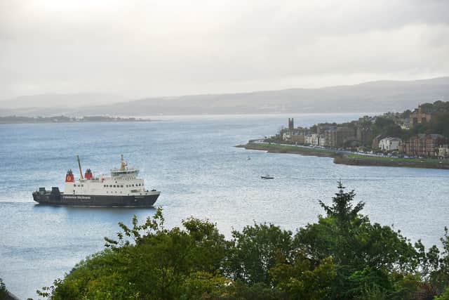 A CalMac ferry arriving at Rothesay on Bute from Wemyss Bay - one of its busiest routes. Picture: John Devlin
