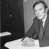 Lord Kirkhill pictured on his appointment as Minister of State for Scotland in 1975