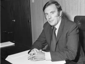 Lord Kirkhill pictured on his appointment as Minister of State for Scotland in 1975