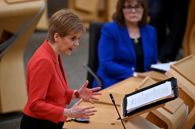Nicola Sturgeon is getting money from Westminster and then putting an SNP sticker on it, says Brian Wilson (Picture: Jeff J Mitchell/pool/Getty Images)