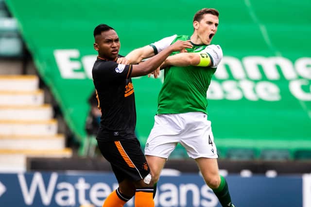 Paul Hanlon has rediscovered his best form for Hibs so far this season. Picture: SNS