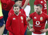 Dejection for Finn Russell, right, and Elliot Daly after the final whistle of the third Test. Picture: Steve Haag/PA Wire