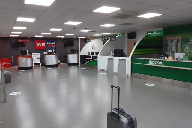 5pm on a Wednesday - but all car hire desks at Southampton Airport are closed. Picture: The Scotsman