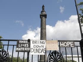 The Melville Monument in Edinburgh was targeted by protesters when the Black Lives Matter movement emerged two years ago:
Picture: Urquhart Media/BBC