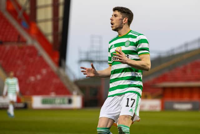 Ryan Christie agonises over a missed chance in a season where the Celtic attacker has been dogged by problems in front of goal. Photo by Craig Williamson / SNS Group)