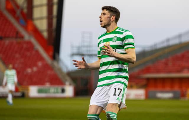 Ryan Christie agonises over a missed chance in a season where the Celtic attacker has been dogged by problems in front of goal. Photo by Craig Williamson / SNS Group)