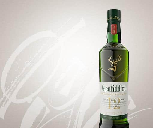 A bottle of Glenfiddich 12-year-old