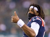 Cam Newton, pictured, will have in-house competition at the New England Patriots after the arrival of Mac Jones.
